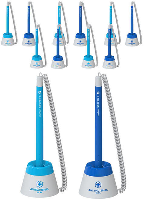 문화연필 스톱펜S 0.7mm 스카이블루 6p + 네이비블루 6p 세트, SKY BLUE, NAVY BLUE, 1세트