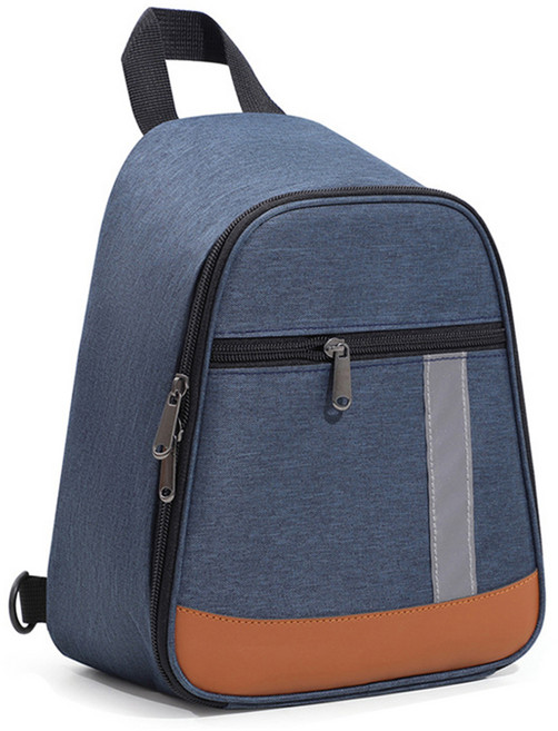 탑피아 심플 어깨끈 보온 보냉 가방, 네이비, 1개