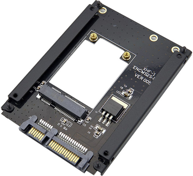 컴스 SATA 변환 컨버터 mSATA to SATA 22P SSD 스틸 가이드 2.5형, 1개, NB558