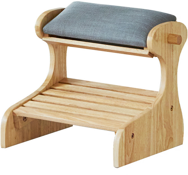 예다움 2단 회전형 원목 발받침대 400, 내추럴