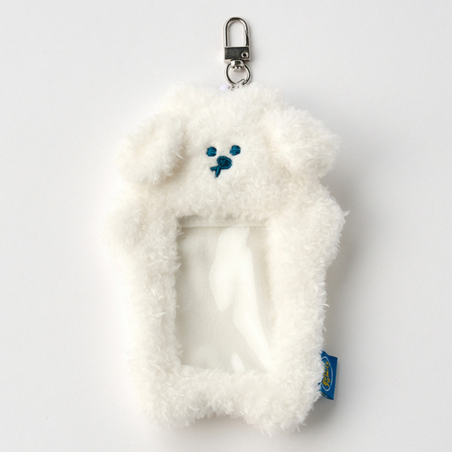 버터 포슬포슬 멍솜이 포토카드 키링, 화이트, 1개, 15cm