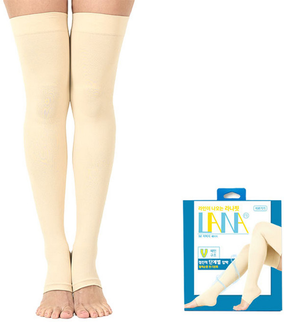 태양생활건강 라나핏 의료기기 압박밴드 베이지 2p, 1개, 허벅지형