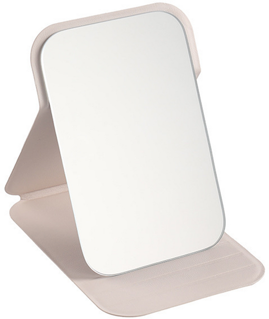 쿠미핸즈 접이식 홈 탁상 거울 라지, 아이보리