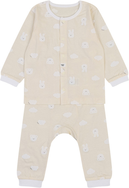 해피랜드 유아용 크루 내의 상하복 세트