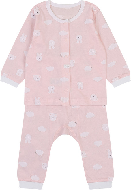 해피랜드 유아용 크루 내의 상하복 세트