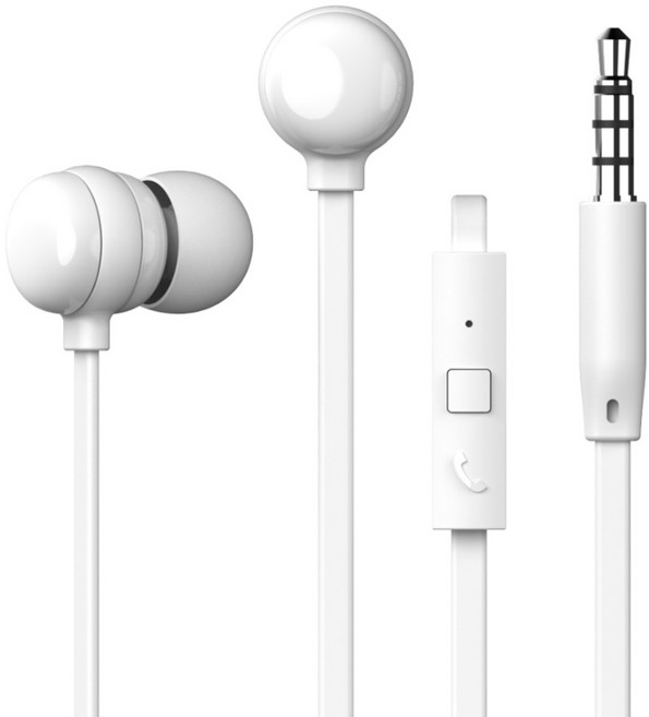 아이리버 3.5mm 퍼블 캔디 커널형 유선 이어폰, BVC-120, 화이트