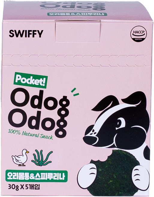 스위피 반려동물 오독오독 포켓 간식, 150g, 1개, 혼합맛(오리몸통/스피루리나)