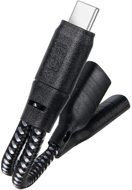 컴스 USB 3.1 Type C 오디오 젠더 듀얼 C타입 to C타입 이어폰 충전 10cm, GS817, 1개