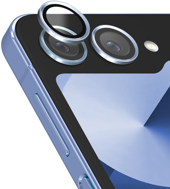 고부기 휴대폰 카메라 메탈링 렌즈 강화유리 보호필름 스카이블루, 1세트