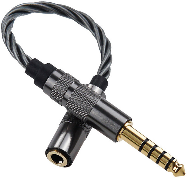 컴스 스테레오 연장 케이블 이어폰 변환 젠더 고급 프리미엄 사운드 AUX Stereo 5극 4.4 M 3극 3.5 F, IH040, 혼합색상, 1개