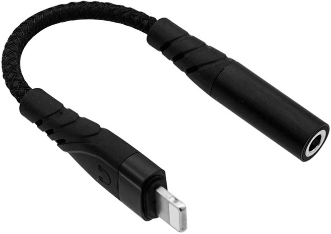 컴스 iOS 8Pin 오디오 젠더 8핀 to 3.5mm 스테레오 이어폰 젠더 AUX 10cm, IH534, 1개