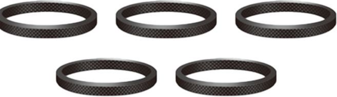 아이티엠 자전거 스페이서 5mm 로고없음, 블랙, 5개