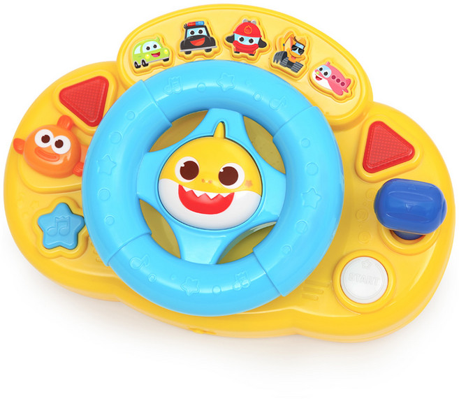 핑크퐁 아기상어 첫 운전놀이 멜로디완구, 혼합색상, 1개