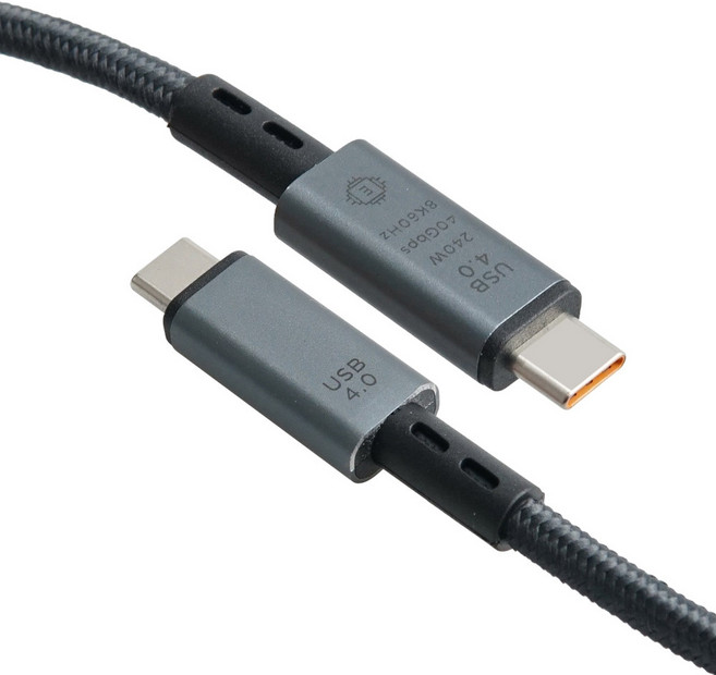 컴스 A타입-C타입 USB 4 40Gbps 240W 48V 5A 8K 60Hz E Marker 케이블 TB748, 1개, 1m