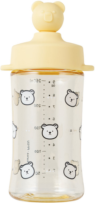 AKIOOM 嬰幼兒小熊PPSU吸管杯, 1個, 260ml, 芒果