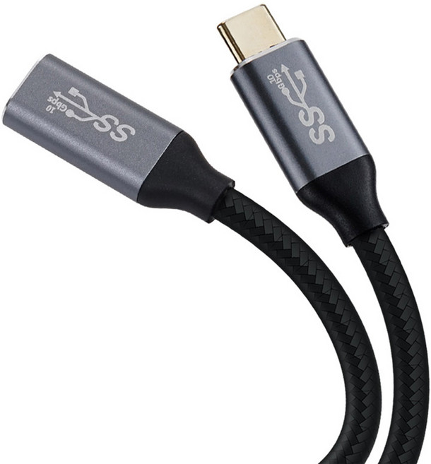 컴스 C타입-C타입 USB 3.1 GEN 2 PD 고속충전 4K 60Hz UHD 데이터 전송 메쉬 10G MF 연장 케이블 JA084