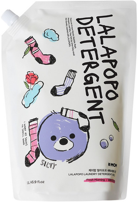 케이맘 유아용 랄라포포 세탁세제 프레쉬모닝향 리필, 1개, 1.3L