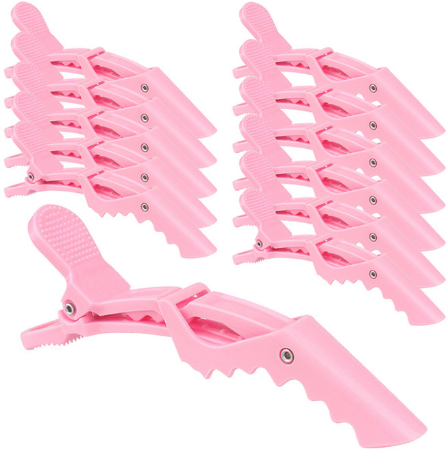 걸핀스 파스텔 헤어클립 미용 집게핀 대형 1520 12p