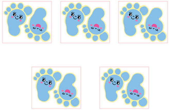 바닥꾸미기 야광 미끄럼방지 발바닥 스티커 2종 x 5p 세트, 8 통통하늘(F-173)