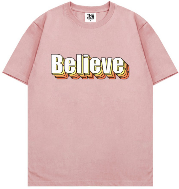 더팀 빌리브블랜드 20수 반팔 프린트 티셔츠