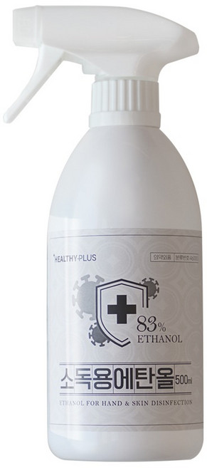 헬씨플러스 소독용 스프레이형 에탄올 83%, 1개, 500ml