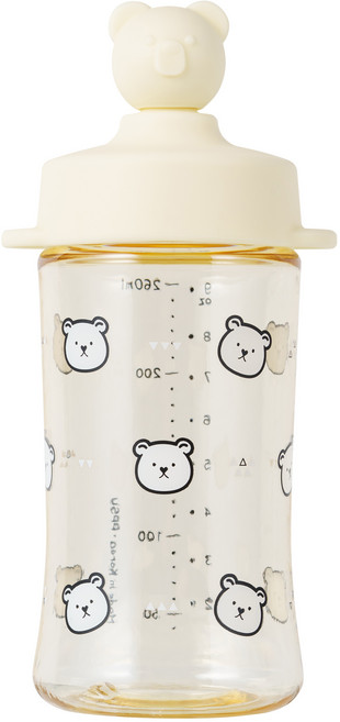 AKIOOM 嬰幼兒小熊PPSU吸管杯, 1個, 260ml, 香草