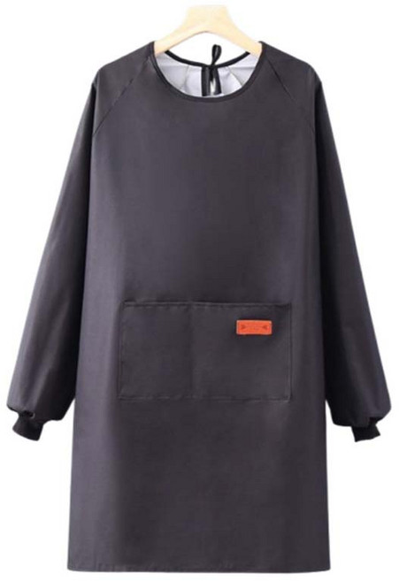 엘로템즈 다용도 긴팔 방수 앞치마, 블랙, 1개