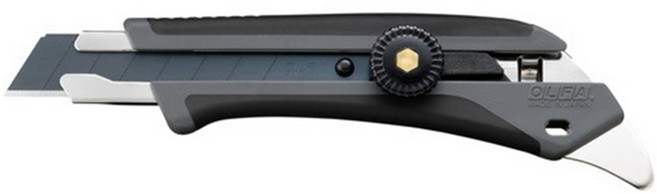 OLFA 旋鈕鎖定大型美工刀 灰色 192B, 1個