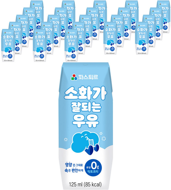 파스퇴르 소화가 잘되는 우유, 125ml, 24개