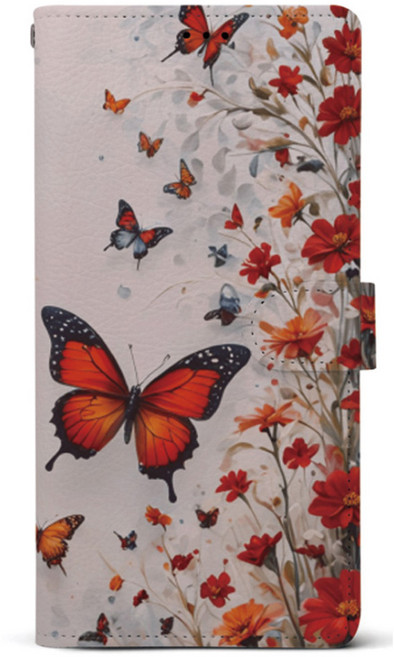 케이스퍼시픽 버터플라이 가죽 다이어리 휴대폰 케이스