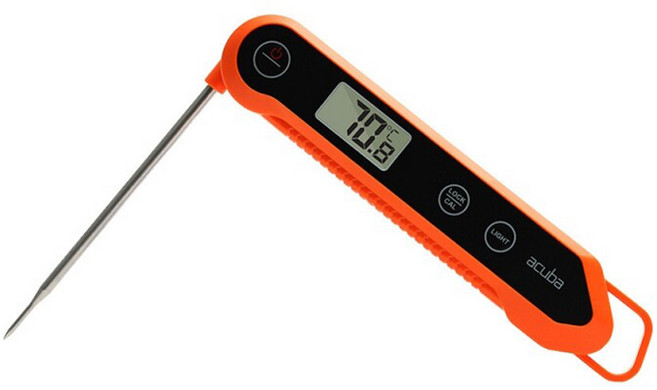 acuba 折疊式數位探針中心溫度計 CS-03H, 1個