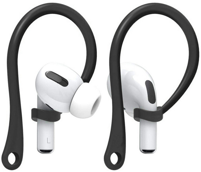 해피위더스 블루투스 이어폰 이어후크 2p, DG000033, 블랙, 1개