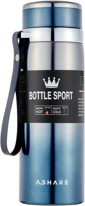 어쉐어 휴대용 보온보냉병, 블루, 600ml, 1개