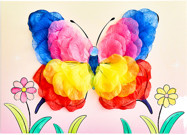 민화샵 꽃잎 붙이기 만들기, 20개, 나비 S240090C