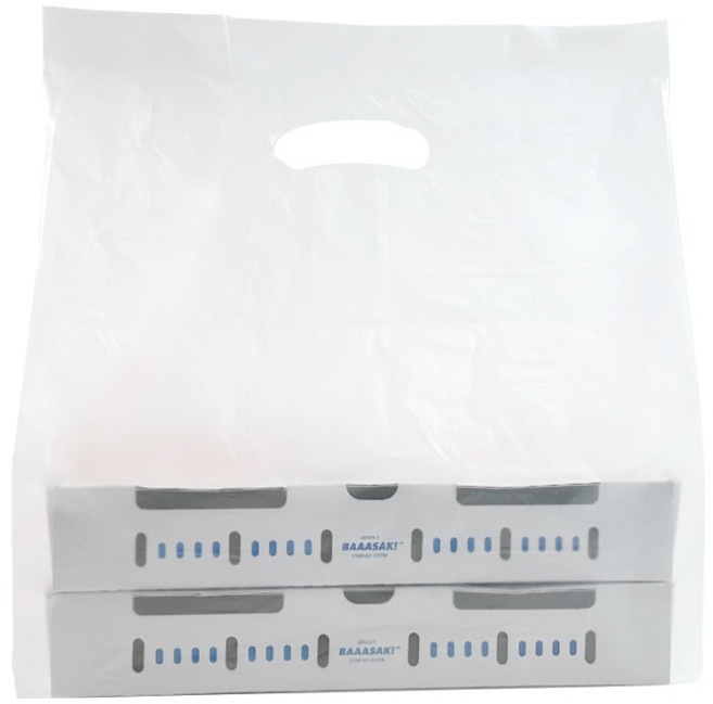 포장대장 HDPE 손잡이 비닐쇼핑백 가로 30cm x 폭 19cm x 높이 43cm, 1개, 300개입