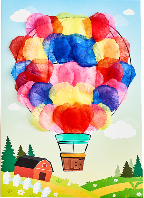 민화샵 꽃잎 붙이기 만들기, 20개, 열기구 S240090E