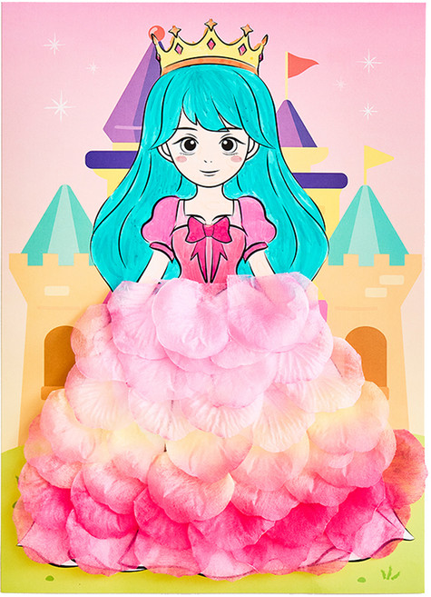 민화샵 꽃잎 붙이기 만들기, 20개, 공주 S240090F