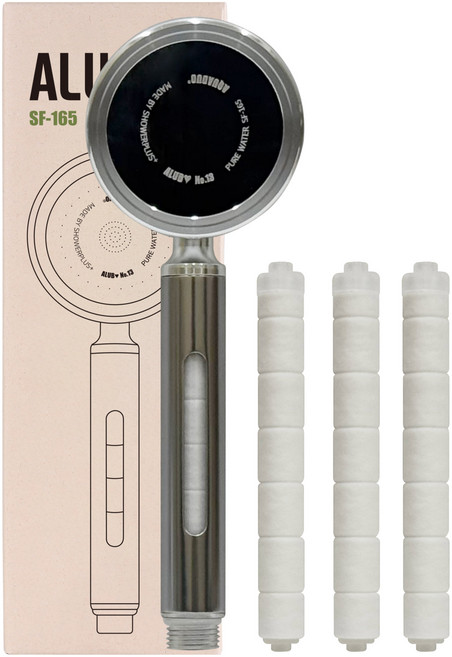 아쿠아듀오 ALU13 알루미늄 필터샤워기 헤드 대형 SF-165 + ALU13 전용필터 3p 세트, 1개, 혼합색상