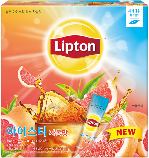 립톤 아이스티 믹스 자몽맛, 14g, 40개입, 1개