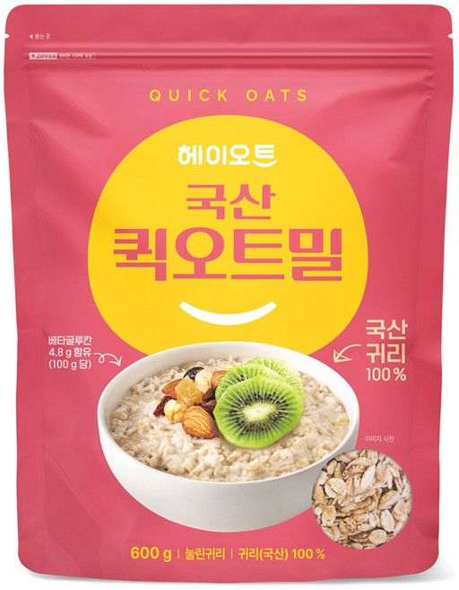 헤이오트 국산 퀵오트밀, 600g, 1개
