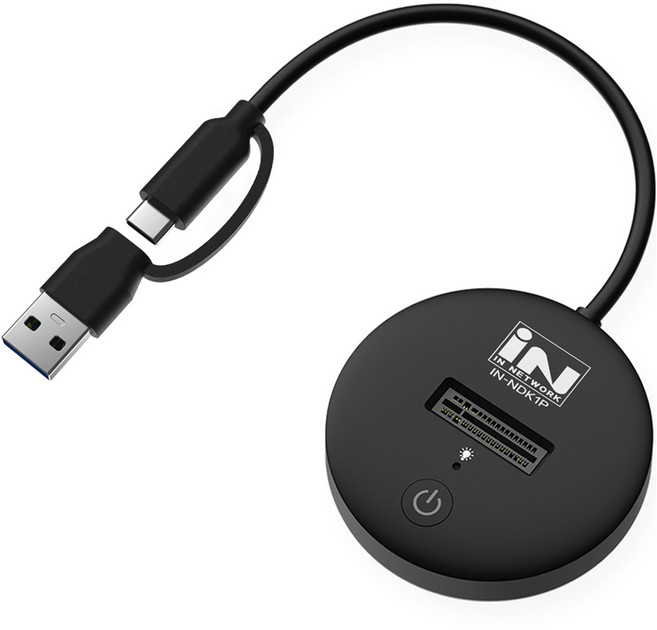 인네트워크 M.2 NVMe SSD 1베이 USB 3.1 도킹스테이션 IN-NDK1P, 1개