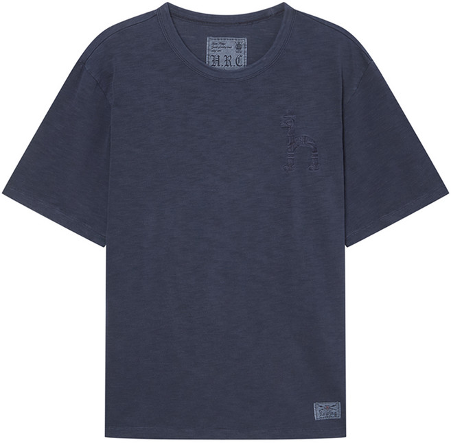 헤지스 남성용 통기성 자수장식 면 반팔 티셔츠