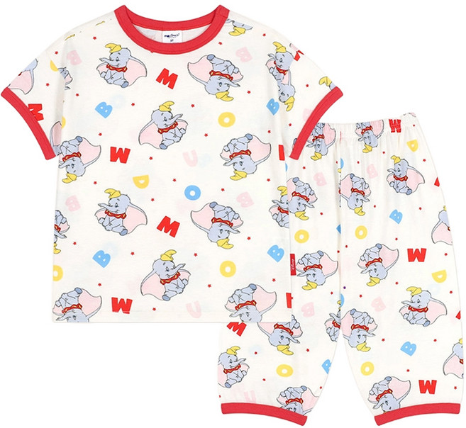 mollimelli friends 兒童迪士尼小飛象彩色寬鬆版型居家服上下套裝