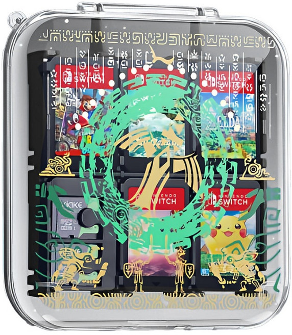 HOHOO Nintendo Switch 遊戲卡匣收納透明盒 12格, 單一商品, 薩爾達 大眼, 1個