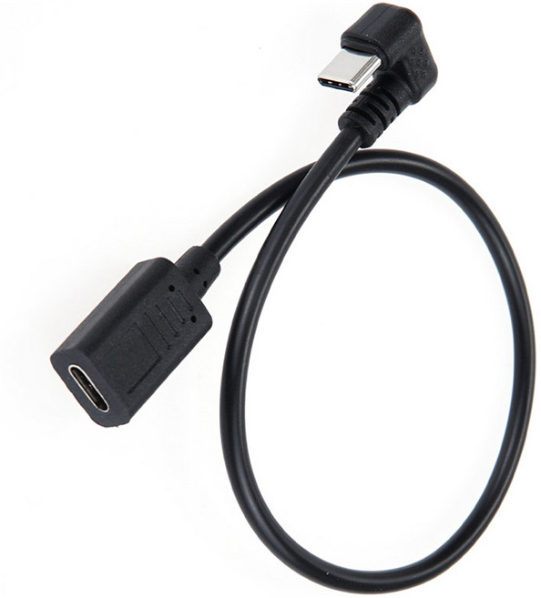 컴스 USB C타입 M-C타입 F 전면꺾임 금도금 케이블 IH160, 30cm, 1개