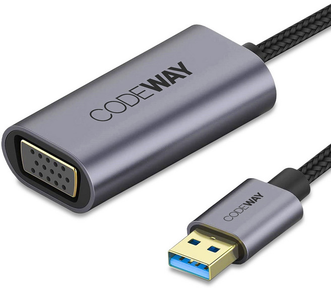 코드웨이 USB 3.0 to VGA RGB 변환 컨버터 15cm, 1개, LA6141