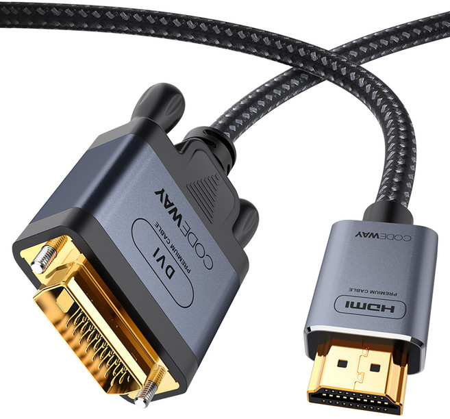 코드웨이 HDMI to DVI 4K 60Hz 케이블, 1.2m, 1개