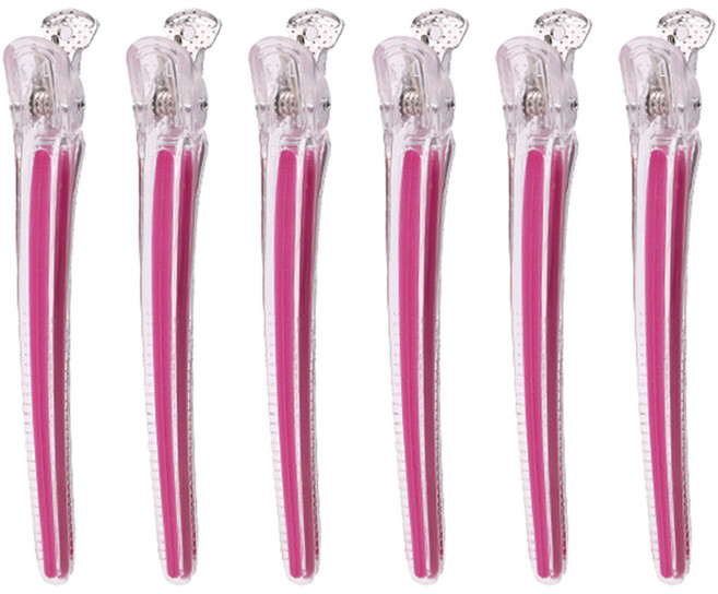 걸핀스 프리미엄 논슬립 실리콘패드 미용 집게핀 대형 1525 6p