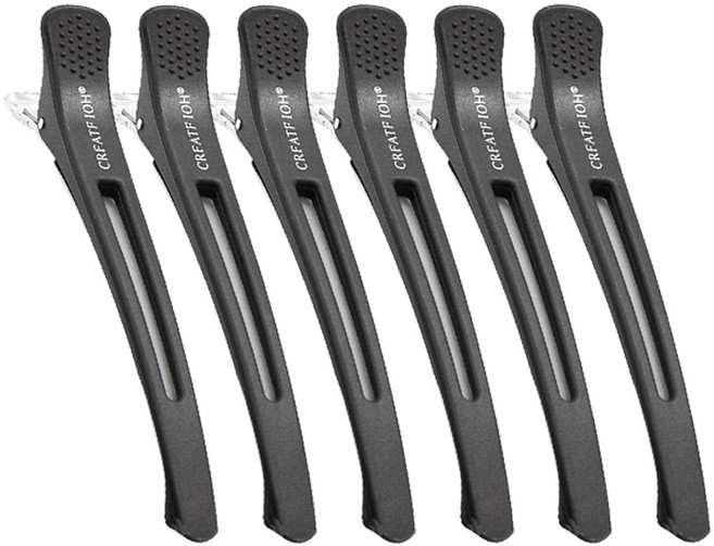 걸핀스 프리미엄 논슬립 실리콘쿠션 자국없는 미용헤어클립 대형 1523 6p