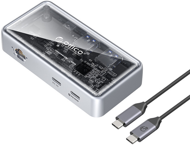 오리코 C타입 5 in 1 Gen2 USB 3.2 / PD 100W / RJ45 멀티 허브 TM10-5P, 1개